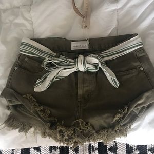 Olive green shorts
